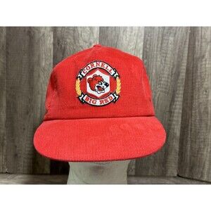 Vtg Cornell University Red Corduroy College Strapback Hat University Square USA